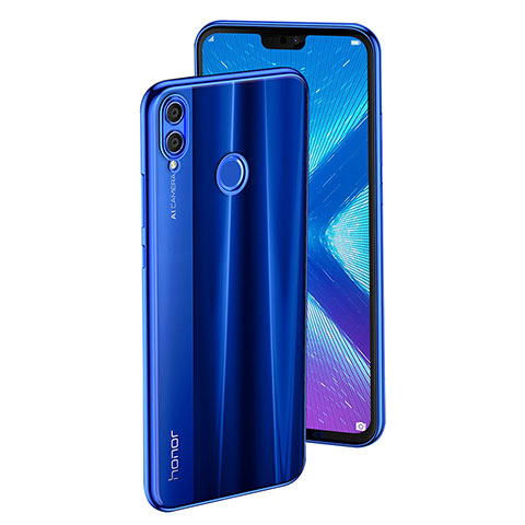 Huawei Honor View 10 Lite用極薄ソフトケース シリコンケース 耐衝撃 全面保護 クリア透明 T04 ファーウェイ ネイビー