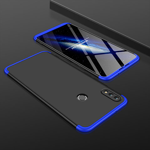 Huawei Honor View 10 Lite用ハードケース プラスチック 質感もマット 前面と背面 360度 フルカバー ファーウェイ ネイビー・ブラック