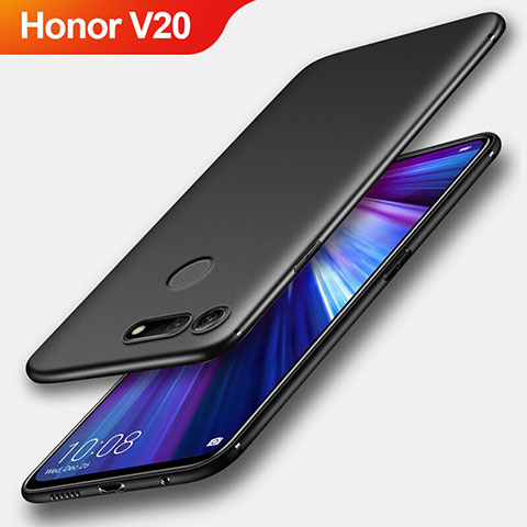 Huawei Honor View 20用極薄ソフトケース シリコンケース 耐衝撃 全面保護 S04 ファーウェイ ブラック