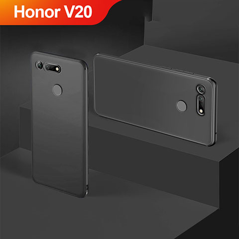 Huawei Honor View 20用極薄ソフトケース シリコンケース 耐衝撃 全面保護 S05 ファーウェイ ブラック