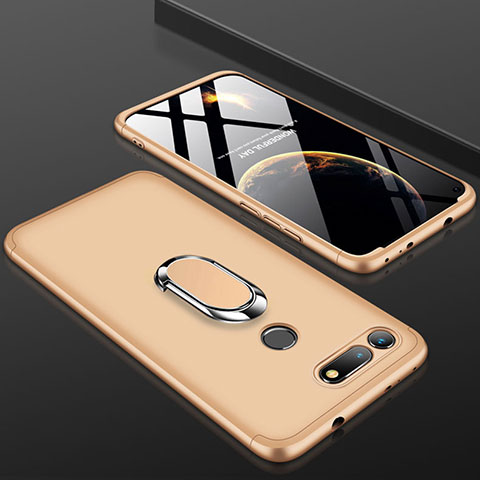 Huawei Honor View 20用ハードケース プラスチック 質感もマット 前面と背面 360度 フルカバー P01 ファーウェイ ゴールド