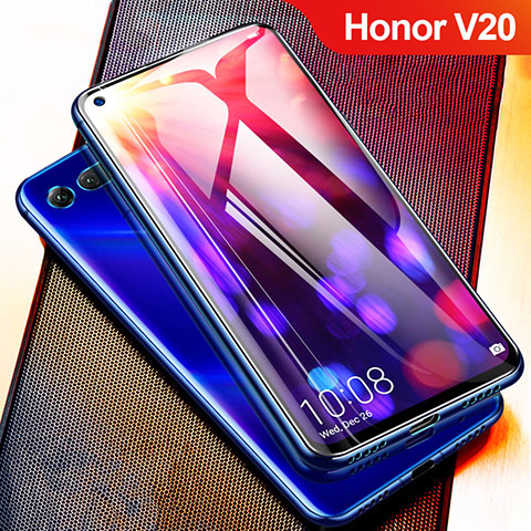 Huawei Honor View 20用強化ガラス フル液晶保護フィルム F02 ファーウェイ ブラック