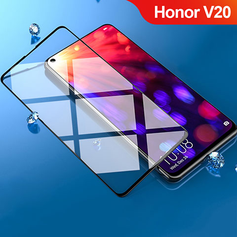 Huawei Honor View 20用強化ガラス フル液晶保護フィルム F05 ファーウェイ ブラック