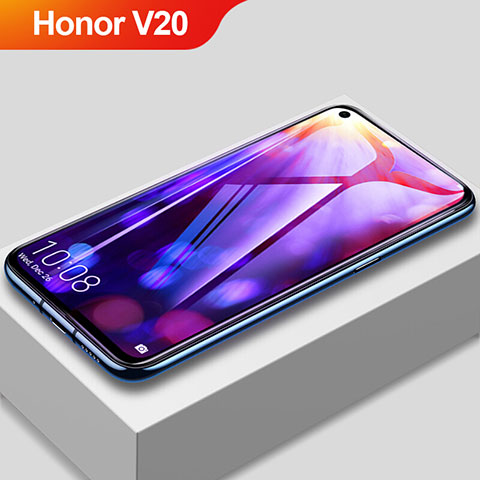 Huawei Honor View 20用強化ガラス フル液晶保護フィルム アンチグレア ブルーライト F03 ファーウェイ ブラック