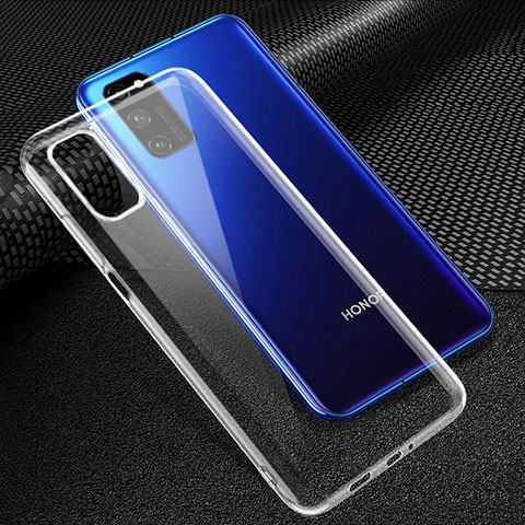 Huawei Honor View 30 5G用極薄ソフトケース シリコンケース 耐衝撃 全面保護 クリア透明 T05 ファーウェイ クリア