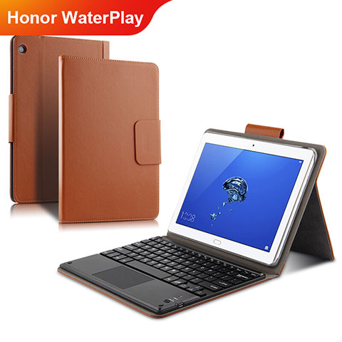 Huawei Honor WaterPlay 10.1 HDN-W09用手帳型 レザーケース スタンド L01 ファーウェイ ゴールド