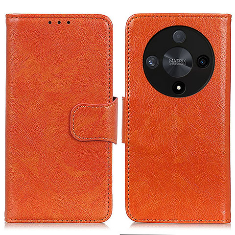 Huawei Honor X9b 5G用手帳型 レザーケース スタンド カバー N05P ファーウェイ オレンジ