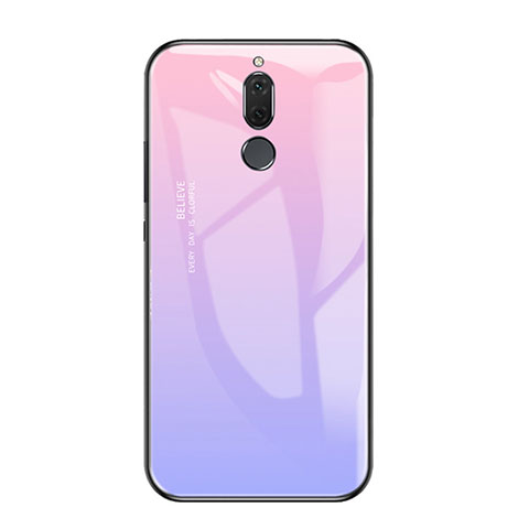 Huawei Maimang 6用ハイブリットバンパーケース プラスチック 鏡面 虹 グラデーション 勾配色 カバー ファーウェイ パープル