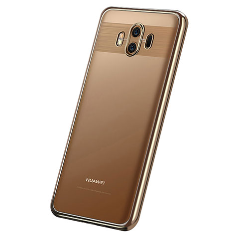 Huawei Mate 10用極薄ソフトケース シリコンケース 耐衝撃 全面保護 クリア透明 H05 ファーウェイ ゴールド