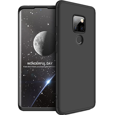 Huawei Mate 20用ハードケース プラスチック 質感もマット 前面と背面 360度 フルカバー F01 ファーウェイ ブラック