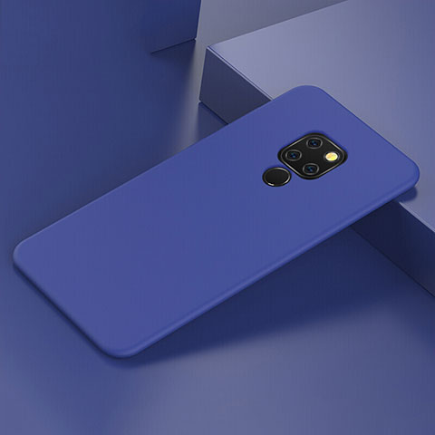 Huawei Mate 20用360度 フルカバー極薄ソフトケース シリコンケース 耐衝撃 全面保護 バンパー C05 ファーウェイ ネイビー