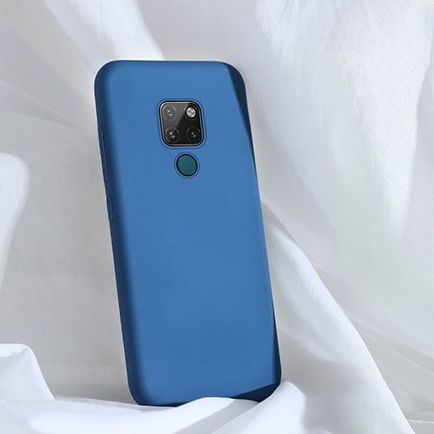 Huawei Mate 20用360度 フルカバー極薄ソフトケース シリコンケース 耐衝撃 全面保護 バンパー C01 ファーウェイ ネイビー