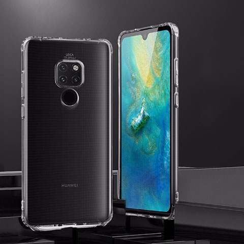 Huawei Mate 20用極薄ソフトケース シリコンケース 耐衝撃 全面保護 クリア透明 K02 ファーウェイ クリア