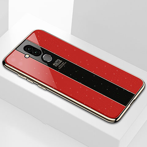 Huawei Mate 20 Lite用ハイブリットバンパーケース プラスチック 鏡面 カバー ファーウェイ レッド