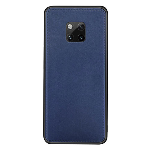 Huawei Mate 20 Pro用ケース 高級感 手触り良いレザー柄 R07 ファーウェイ ネイビー