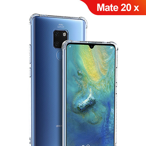 Huawei Mate 20 X 5G用極薄ソフトケース シリコンケース 耐衝撃 全面保護 クリア透明 T05 ファーウェイ クリア