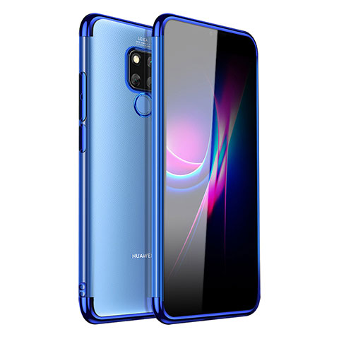 Huawei Mate 20 X 5G用極薄ソフトケース シリコンケース 耐衝撃 全面保護 クリア透明 H01 ファーウェイ ネイビー