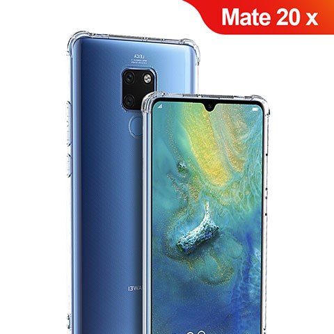 Huawei Mate 20 X用極薄ソフトケース シリコンケース 耐衝撃 全面保護 クリア透明 T05 ファーウェイ クリア