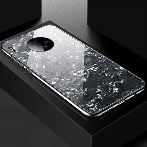 Huawei Mate 30 5G用ハイブリットバンパーケース プラスチック 鏡面 カバー M02 ファーウェイ ブラック