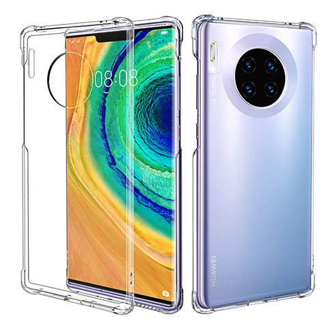 Huawei Mate 30用極薄ソフトケース シリコンケース 耐衝撃 全面保護 クリア透明 K08 ファーウェイ クリア