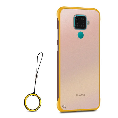 Huawei Mate 30 Lite用ハードカバー クリスタル クリア透明 H01 ファーウェイ イエロー