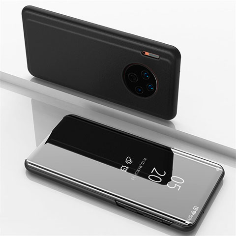 Huawei Mate 30 Pro 5G用手帳型 レザーケース スタンド 鏡面 カバー ファーウェイ ブラック