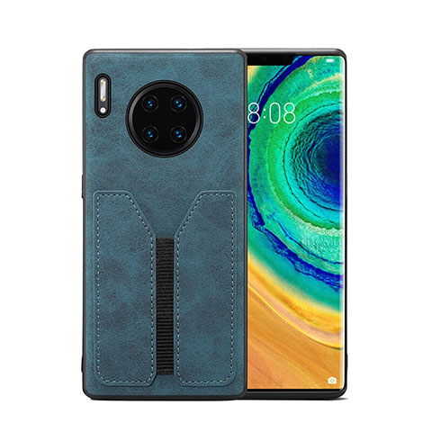 Huawei Mate 30 Pro 5G用ケース 高級感 手触り良いレザー柄 R02 ファーウェイ ネイビー