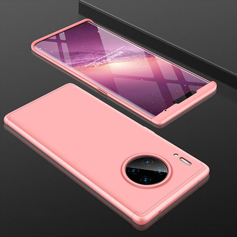Huawei Mate 30 Pro 5G用ハードケース プラスチック 質感もマット 前面と背面 360度 フルカバー P01 ファーウェイ ピンク