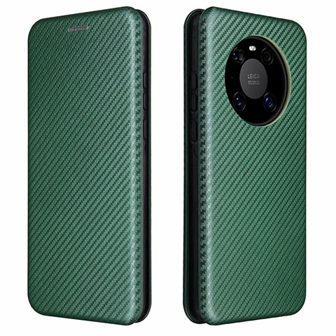 Huawei Mate 40用手帳型 レザーケース スタンド カバー T01 ファーウェイ グリーン