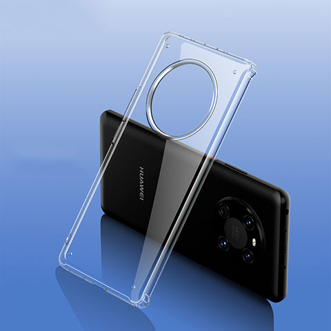 Huawei Mate 40用ハイブリットバンパーケース クリア透明 プラスチック カバー W01L ファーウェイ クリア