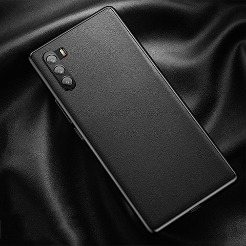 Huawei Mate 40 Lite 5G用ケース 高級感 手触り良いレザー柄 ファーウェイ ブラック