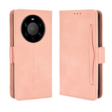 Huawei Mate 40 Pro+ Plus用手帳型 レザーケース スタンド カバー BY3 ファーウェイ ピンク