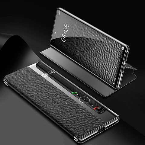 Huawei Mate 40E Pro 5G用手帳型 レザーケース スタンド カバー K07 ファーウェイ ブラック