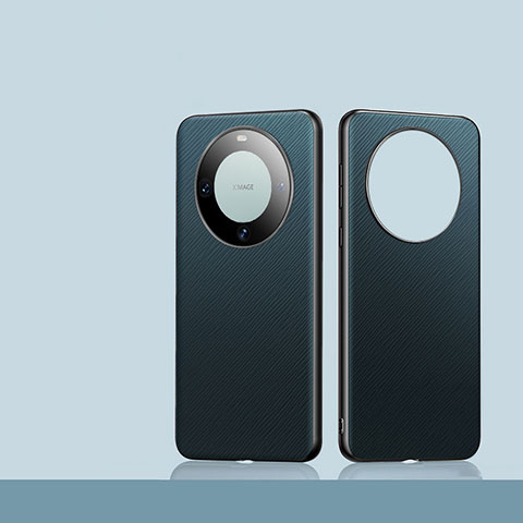 Huawei Mate 60用ケース 高級感 手触り良いレザー柄 TB1 ファーウェイ グリーン