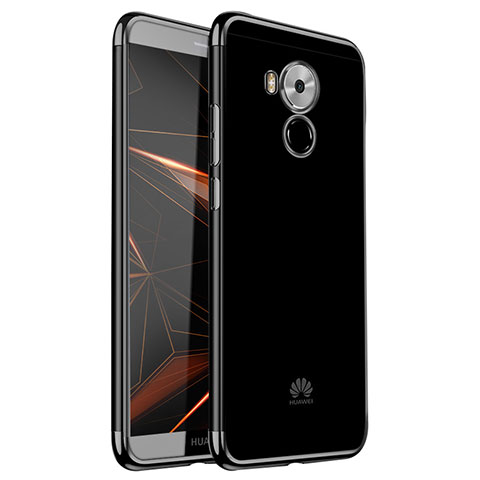 Huawei Mate 8用極薄ソフトケース シリコンケース 耐衝撃 全面保護 クリア透明 H02 ファーウェイ ブラック