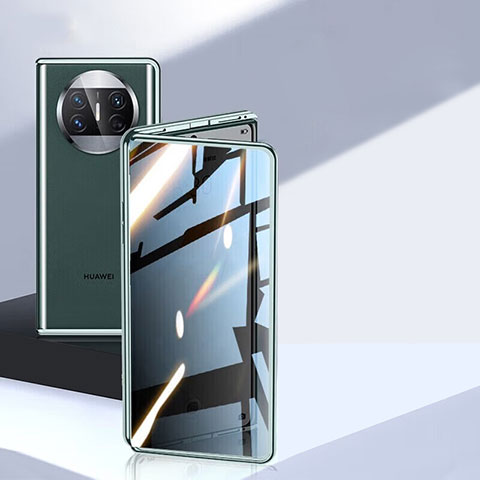 Huawei Mate X3用ケース 高級感 手触り良い アルミメタル 製の金属製 360度 フルカバーバンパー 鏡面 カバー P05 ファーウェイ グリーン