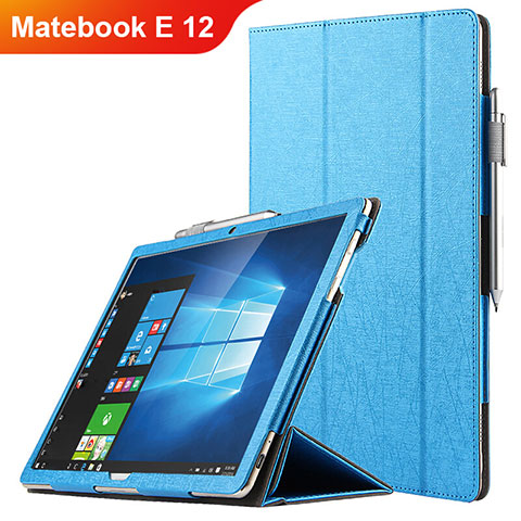 Huawei Matebook E 12用手帳型 レザーケース スタンド ファーウェイ ネイビー