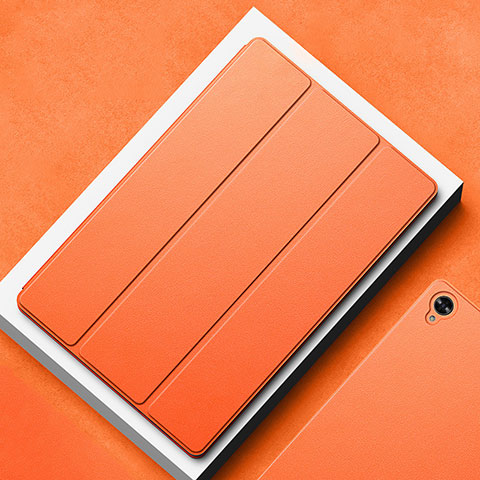 Huawei MatePad 10.8用手帳型 レザーケース スタンド カバー L02 ファーウェイ オレンジ