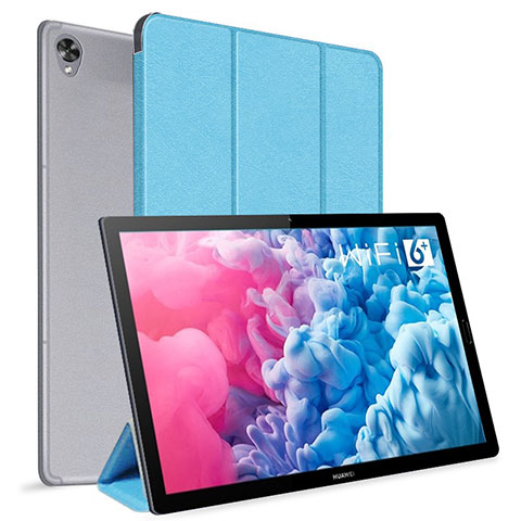 Huawei MatePad 10.8用手帳型 レザーケース スタンド カバー L06 ファーウェイ ブルー