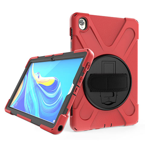 Huawei MatePad 10.8用ハイブリットバンパーケース スタンド プラスチック 兼シリコーン カバー A01 ファーウェイ レッド