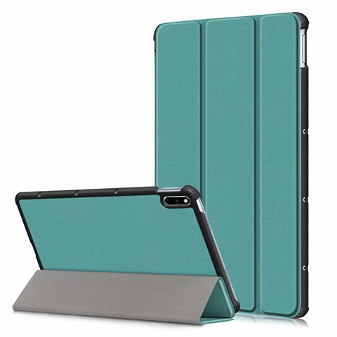 Huawei MatePad用手帳型 レザーケース スタンド カバー L06 ファーウェイ グリーン