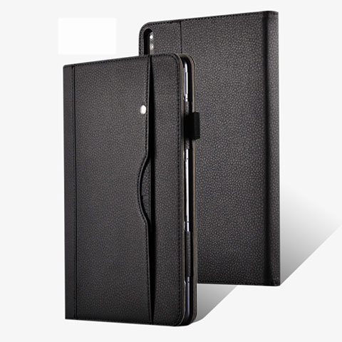 Huawei MatePad Pro 5G 10.8用手帳型 レザーケース スタンド カバー ファーウェイ ブラック