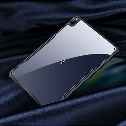 Huawei MatePad Pro 5G 10.8用ハイブリットバンパーケース クリア透明 プラスチック 鏡面 カバー M01 ファーウェイ ブラック