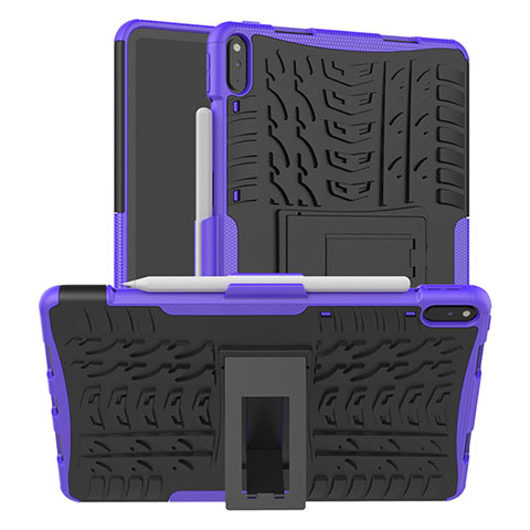 Huawei MatePad Pro用ハイブリットバンパーケース スタンド プラスチック 兼シリコーン カバー ファーウェイ パープル
