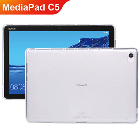 Huawei MediaPad C5 10 10.1 BZT-W09 AL00用極薄ソフトケース シリコンケース 耐衝撃 全面保護 クリア透明 ファーウェイ クリア