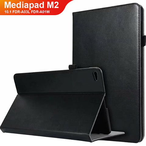 Huawei MediaPad M2 10.1 FDR-A03L FDR-A01W用手帳型 レザーケース スタンド L03 ファーウェイ ブラック