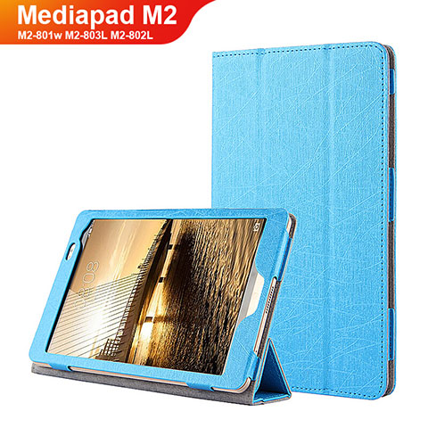 Huawei Mediapad M2 8 M2-801w M2-803L M2-802L用手帳型 レザーケース スタンド L01 ファーウェイ ネイビー