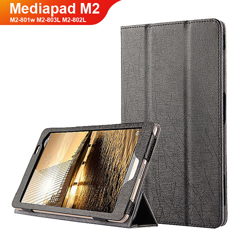 Huawei Mediapad M2 8 M2-801w M2-803L M2-802L用手帳型 レザーケース スタンド L01 ファーウェイ ブラック