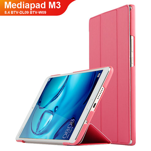 Huawei Mediapad M3 8.4 BTV-DL09 BTV-W09用手帳型 レザーケース スタンド ファーウェイ レッド