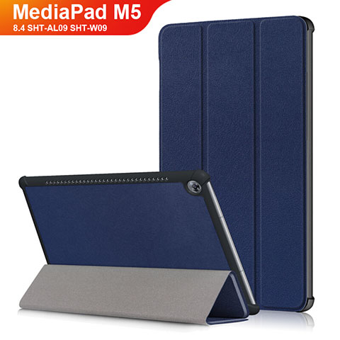 Huawei MediaPad M5 8.4 SHT-AL09 SHT-W09用手帳型 レザーケース スタンド L03 ファーウェイ ネイビー